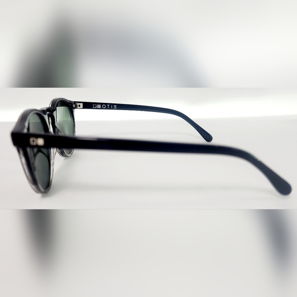 OTIS retro inspired round frame black OMAR tortoise bottom polarized sunglasses - Picture 2 of 8